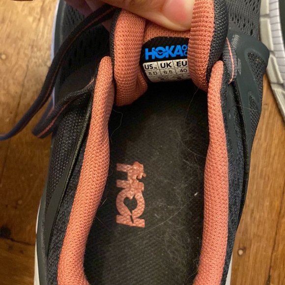 Hoka One Gaviota 2 Women's Running Shoe Sneaker in Gray and Orange - 8D Wide - Picture 6 of 7